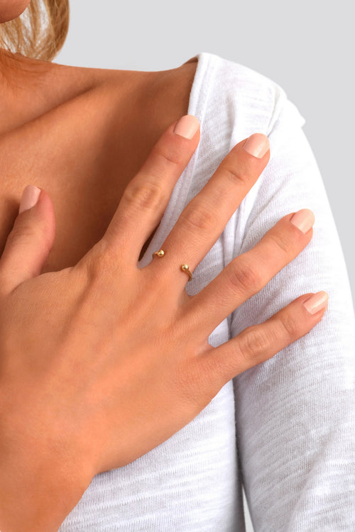 Bague Ajustable Doree Piercing