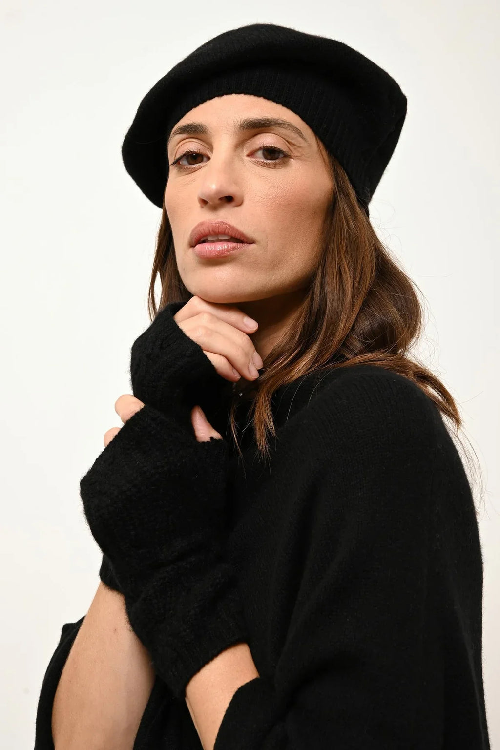6-Ply Fingerless Gloves - Bale - Black