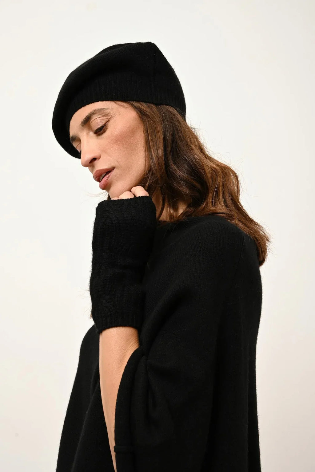 6-Ply Fingerless Gloves - Bale - Black