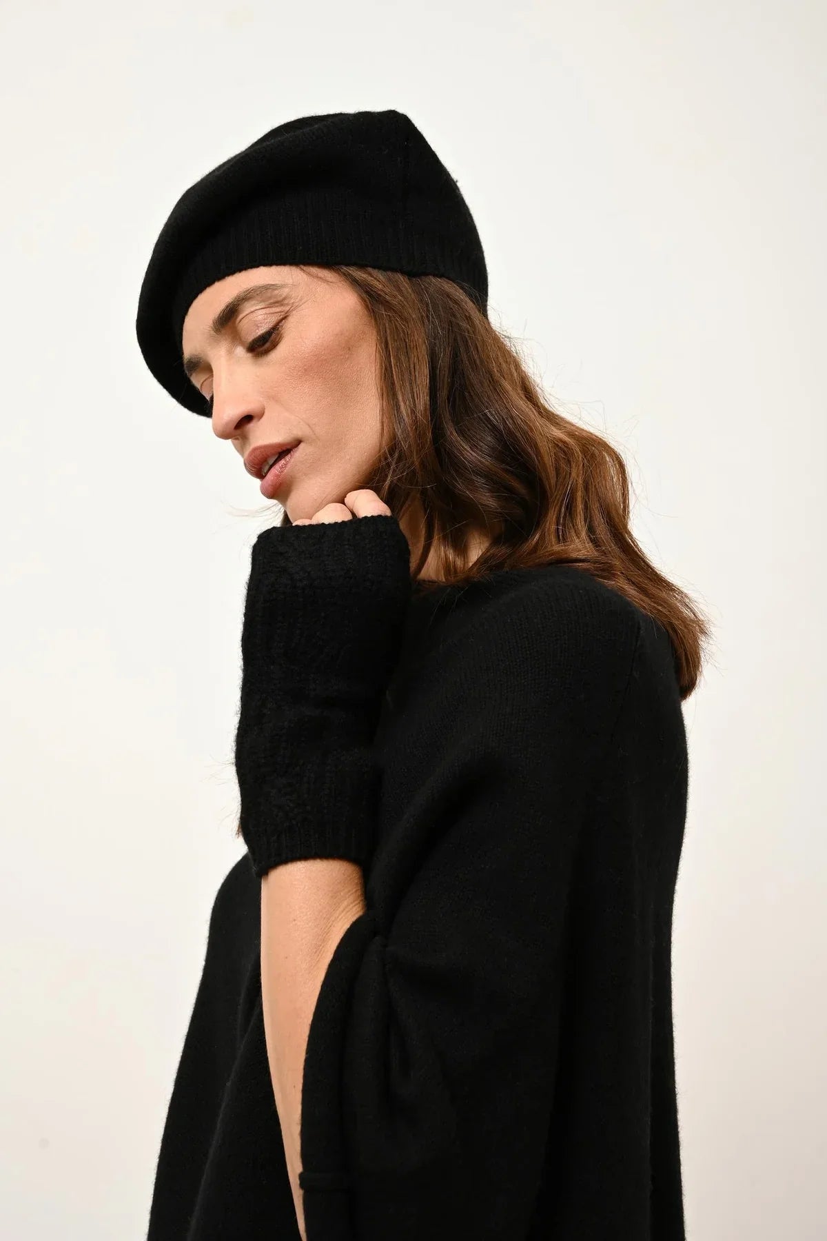 6-Ply Fingerless Gloves - Bale - Black