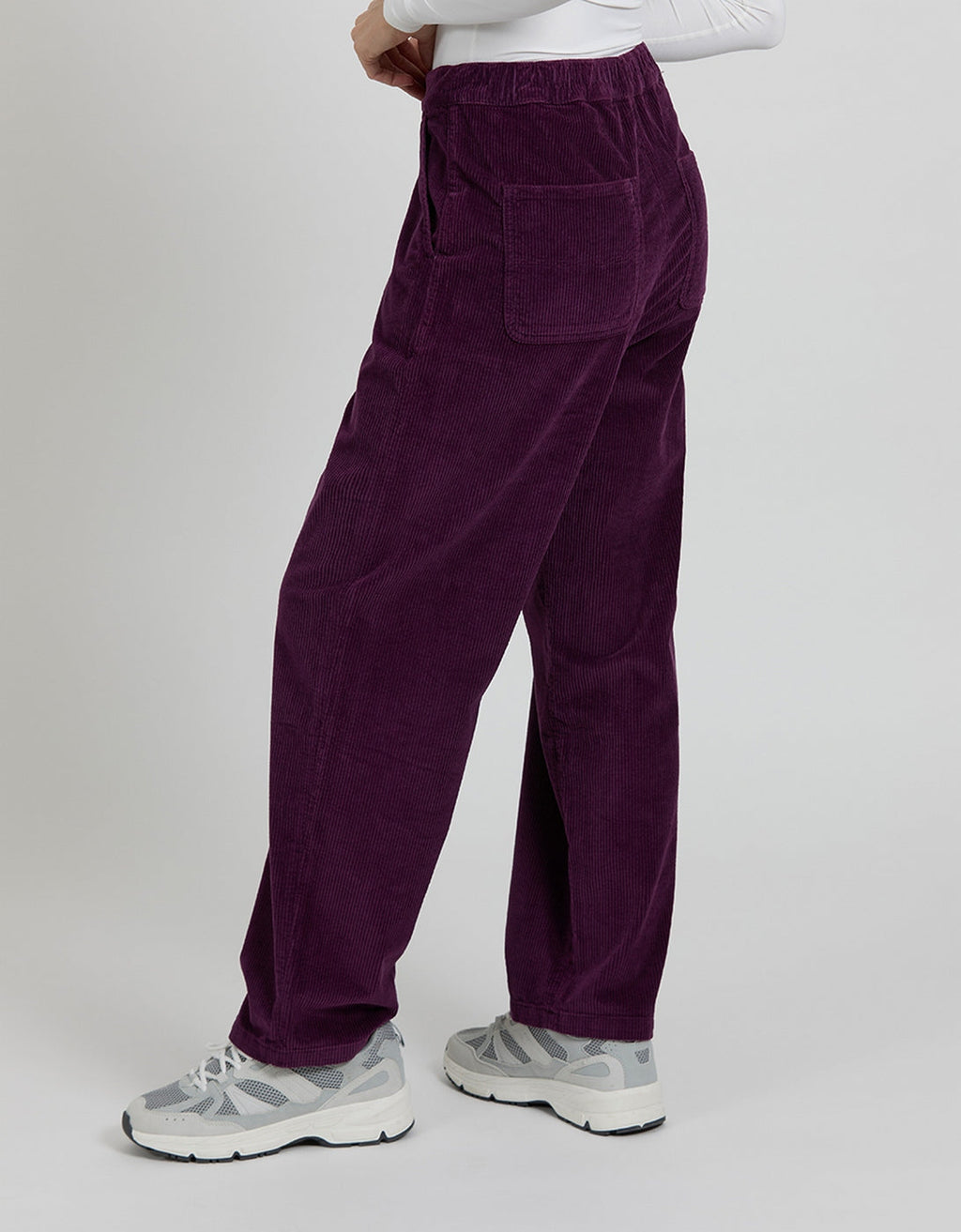 Pantalón Straight Baltimore Velvet - Berry - Mujer