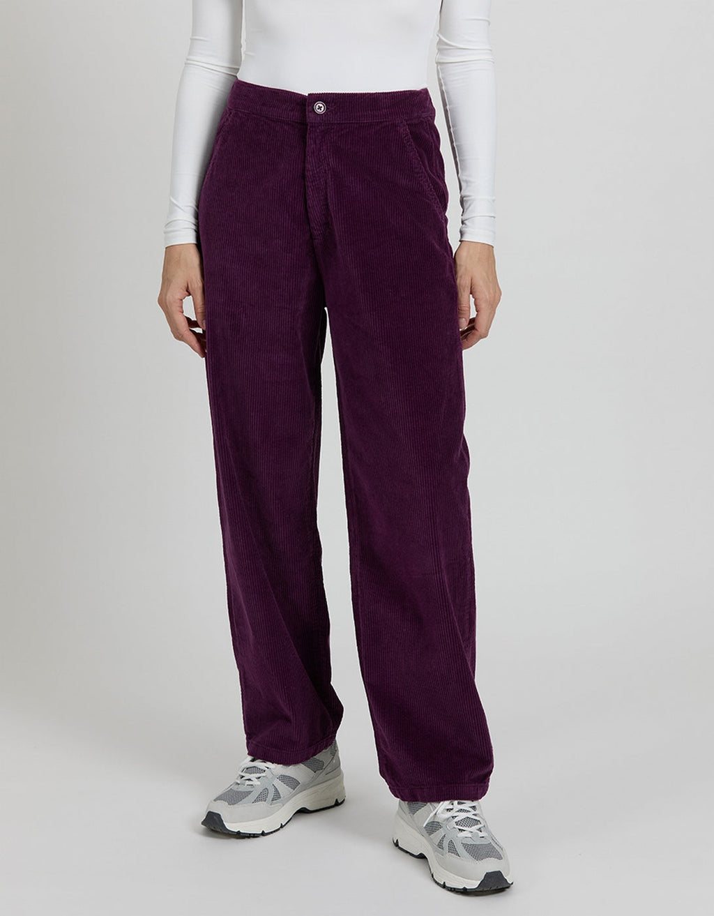 Pantalón Straight Baltimore Velvet - Berry - Mujer