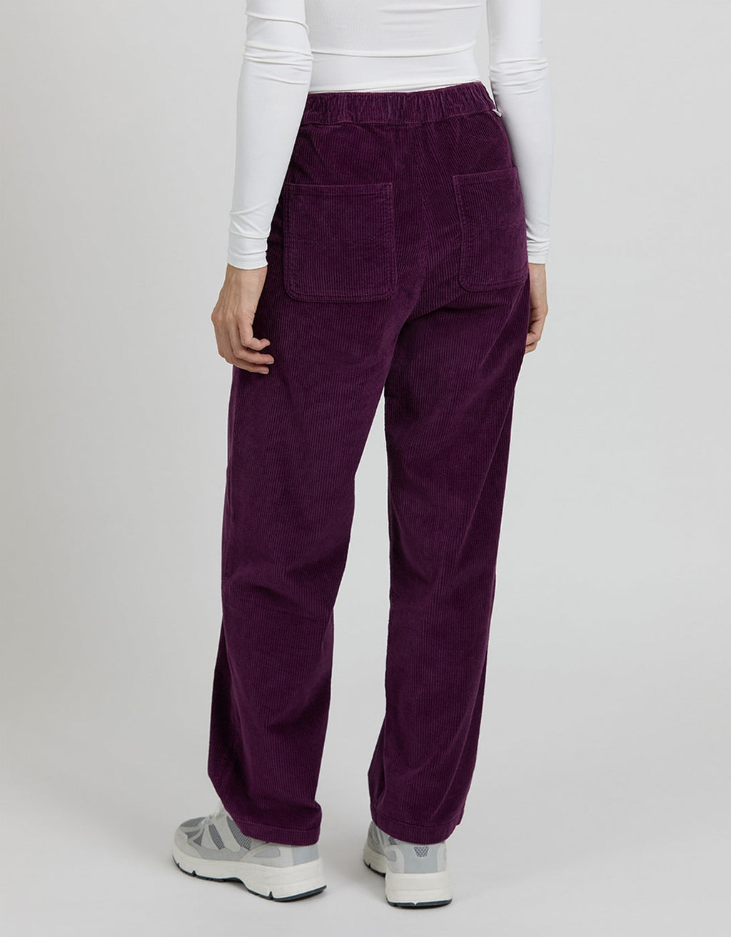 Pantalón Straight Baltimore Velvet - Berry - Mujer