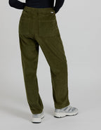 Pantalón Recto Baltimore Velvet - Caqui - Mujer