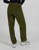 Pantalon Straight Baltimore Velvet - Kaki - Femme