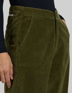 Pantalón Recto Baltimore Velvet - Caqui - Mujer