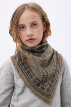 Mała bandana Le Harnais – Khaki zielony czarny – Dziecięca