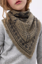 Mała bandana Le Harnais – Khaki zielony czarny – Dziecięca