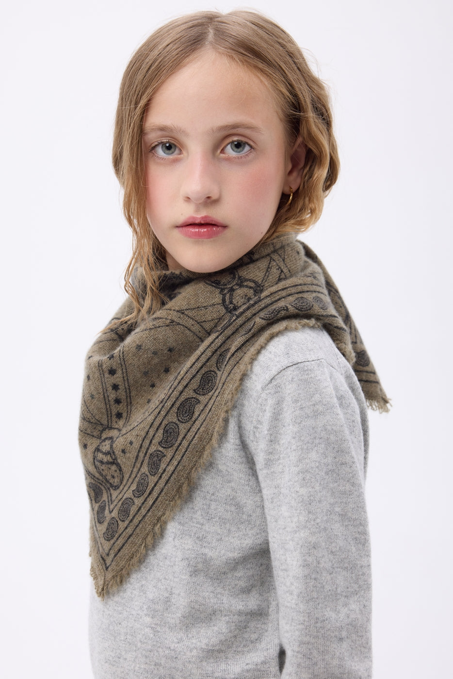 Mała bandana Le Harnais – Khaki zielony czarny – Dziecięca