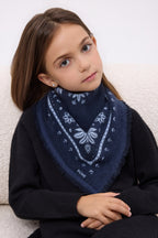 Bandana Flower - Bleu Marine Bleu Ciel - Enfant