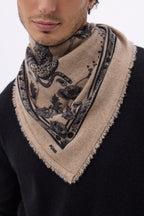 Tiger Bandana - Cream Beige Black - Men