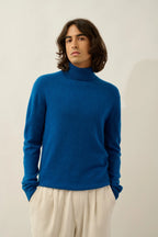 Roll-Neck Jumper - Bange - Heathered Blue