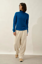 Roll-Neck Jumper - Bange - Heathered Blue