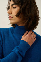Roll-Neck Jumper - Bange - Heathered Blue