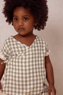 Pelele Nuage Vichy Vert De Gris