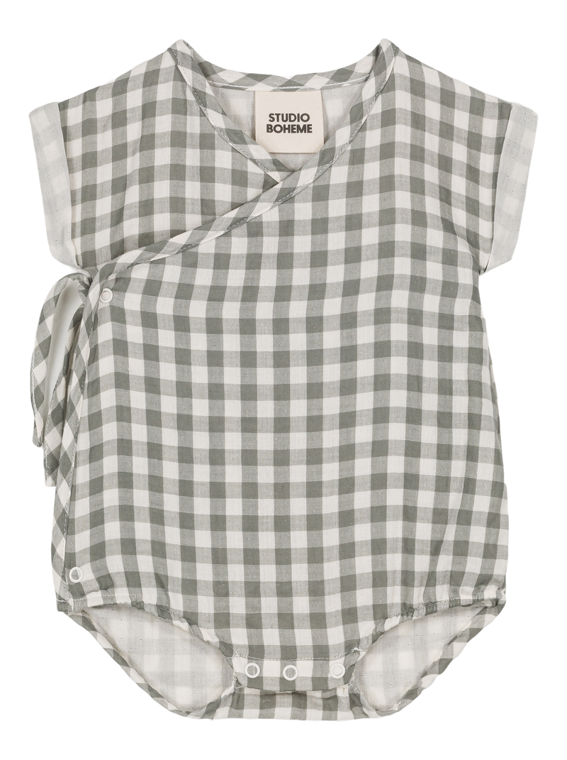 Pelele Nuage Vichy Vert De Gris