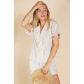 Camisa Bari - Rayas Blanco/Beige