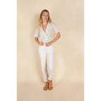 Camisa Bari - Rayas Blanco/Beige