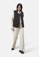 veste sans manches barney sherpa chocolat labdip