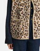 veste sans manches barney sherpa leopard labdip