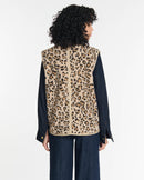 veste sans manches barney sherpa leopard labdip