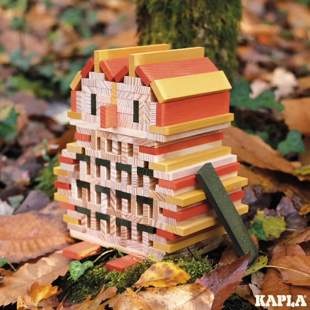 Kapla - Barilotto 200 Tavolette - Edizione Autunno Verde, Giallo, Arancione, Naturale