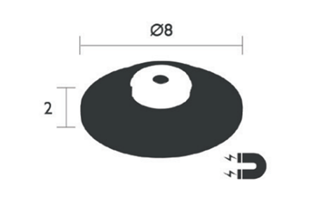 Magnetic Base for Light Fitting - Aplô - Red Ochre