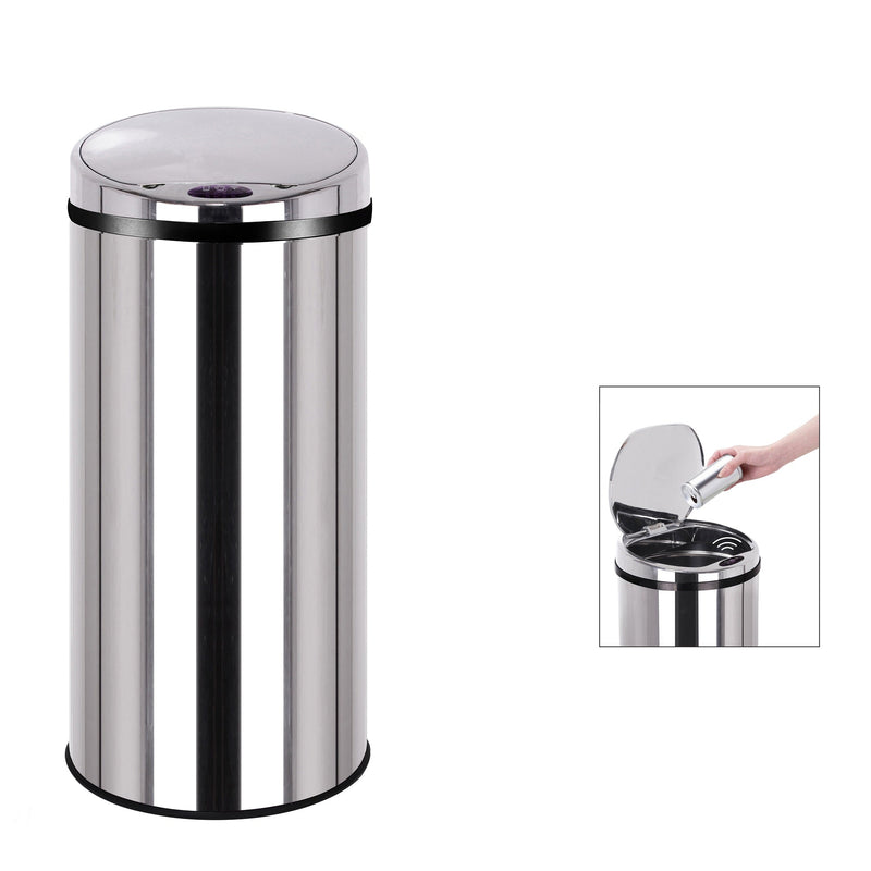 Poubelle de cuisine automatique 30L ARTIC en acier Inox avec seau - REDDECO.com