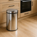 Poubelle de cuisine automatique 30L ARTIC en acier Inox H56cm avec cerclage