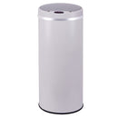 Poubelle de cuisine automatique 42L SOHO Blanc mat en acier INOX avec cerclage - REDDECO.com