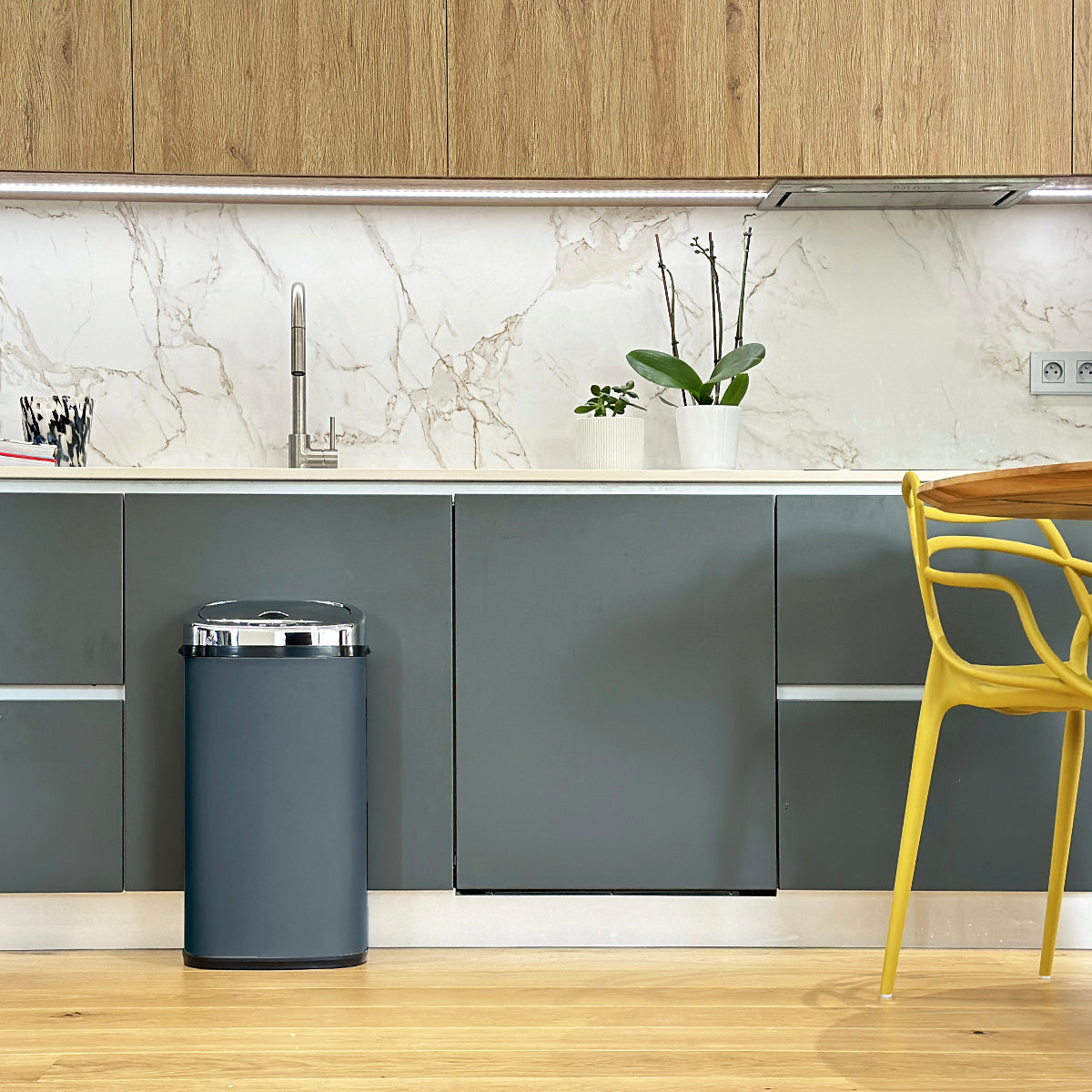Poubelle Automatique Inox Largo - 42L - Gris
