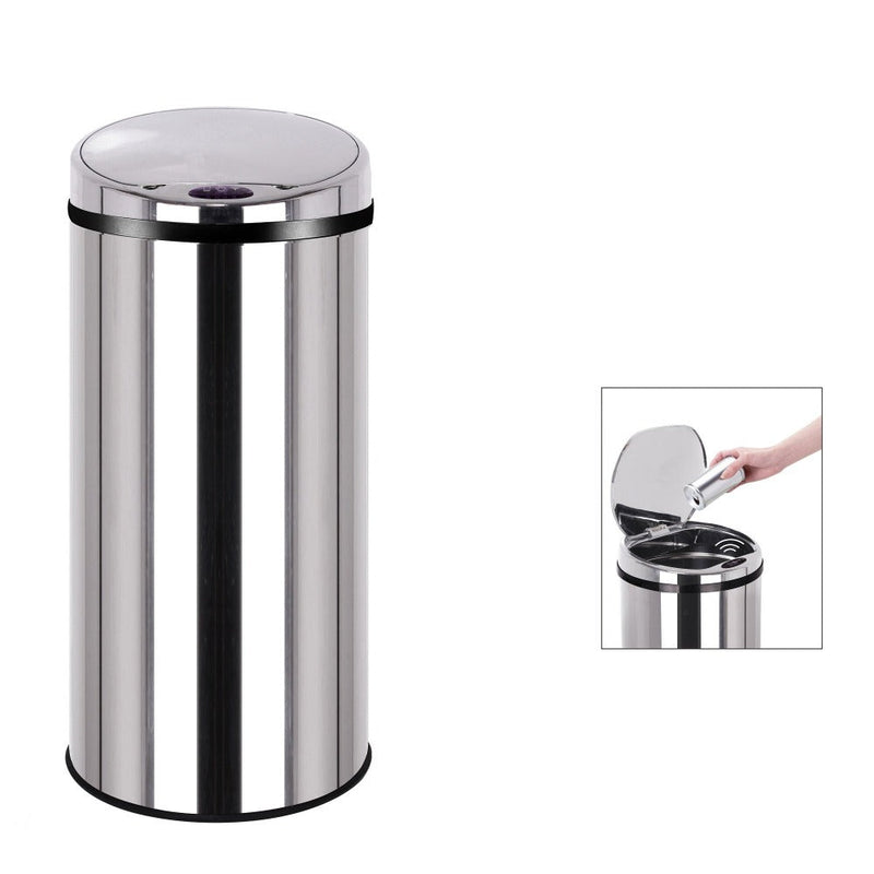 Poubelle de cuisine automatique 50L ARTIC en acier Inox avec seau - REDDECO.com