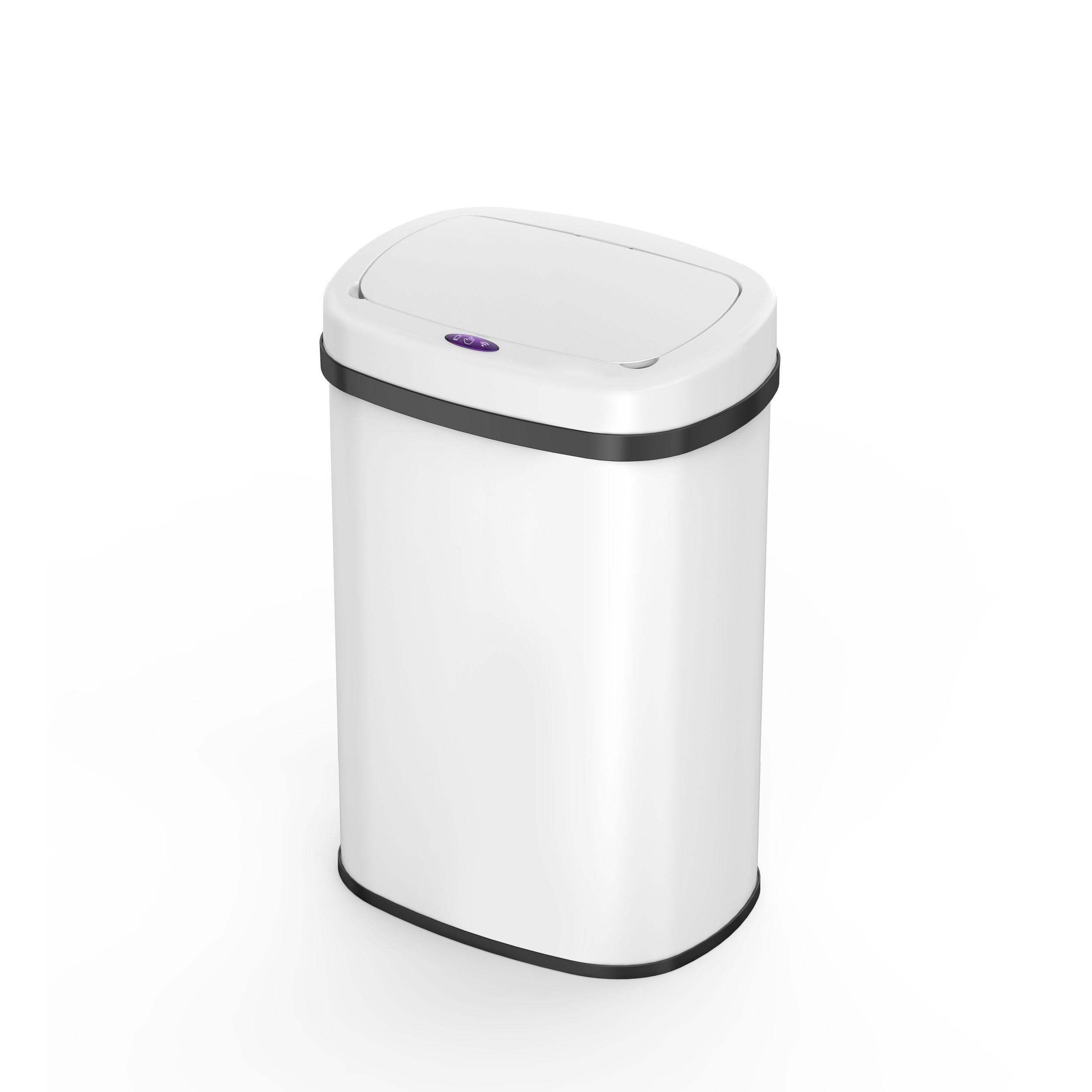 Poubelle Automatique Inox Majestic - 58L - Blanc
