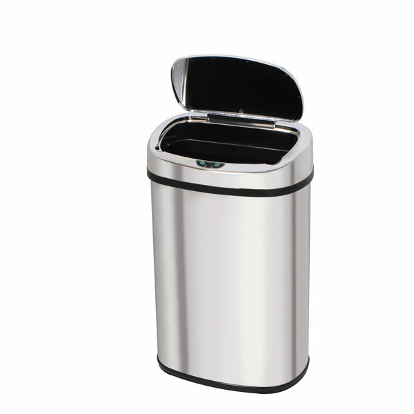 Poubelle de cuisine automatique 80L MAJESTIC grande capacité en acier INOX avec cerclage - REDDECO.com