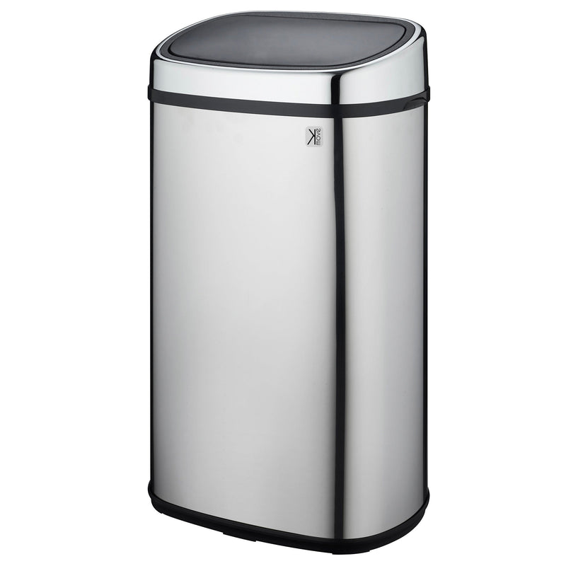 Poubelle Push Inox City - 58L - Argent