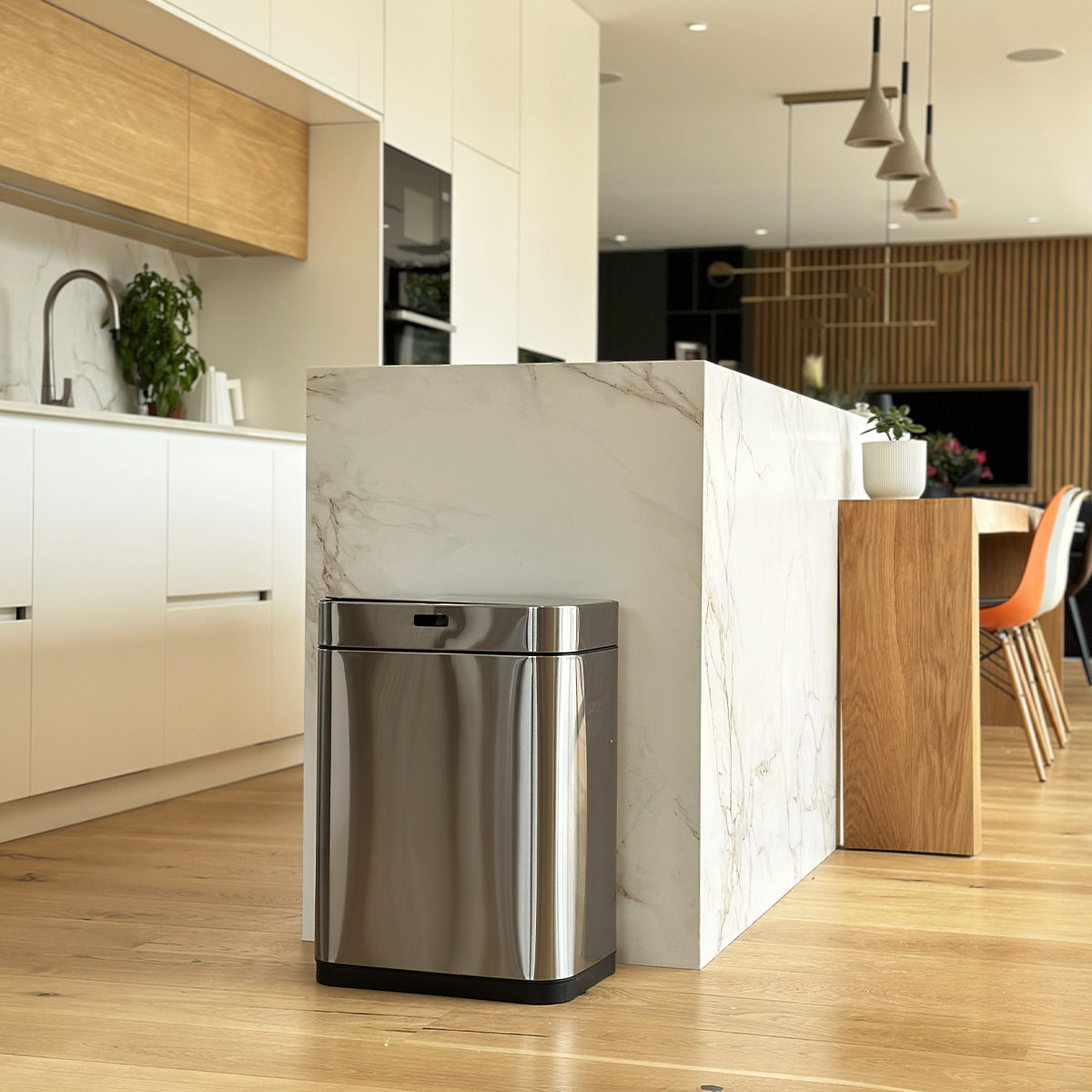 Poubelle Automatique Inox Upper - 60L - Argent