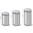 Poubelle de cuisine automatique 68L MAJESTIC grande capacité en acier INOX avec cerclage - REDDECO.com