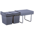 Poubelle Encastrée Coulissante Hype - 36L - Gris