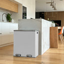 Poubelle À Pédale Tri Sélectif Major - 60L - Blanc