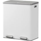 Poubelle De Tri Inox Major - 60L - 2Bacs - Blanc