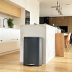 Admiral Stainless Steel Pedal Bin - 50L - Gray