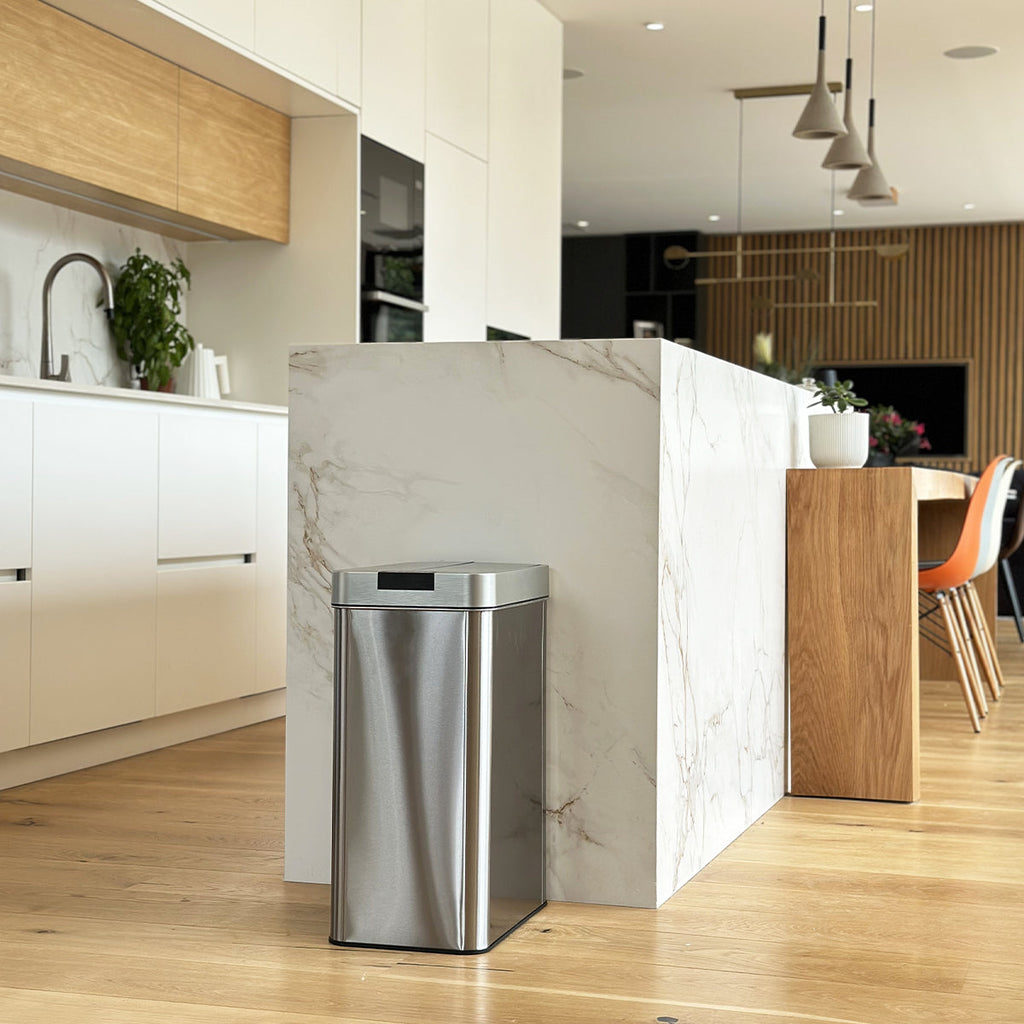 Silverlake Automatic Stainless Steel Trash Can - 60L - Silver