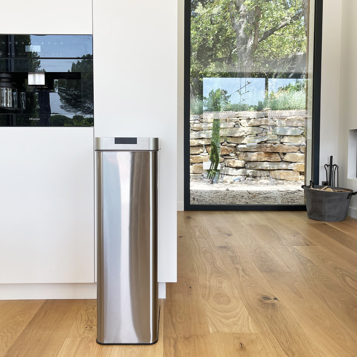 Silverlake Automatic Stainless Steel Trash Can - 90L - Silver