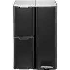Haja Stainless Steel Sorting Bin - 60L - 3 Bins - Black