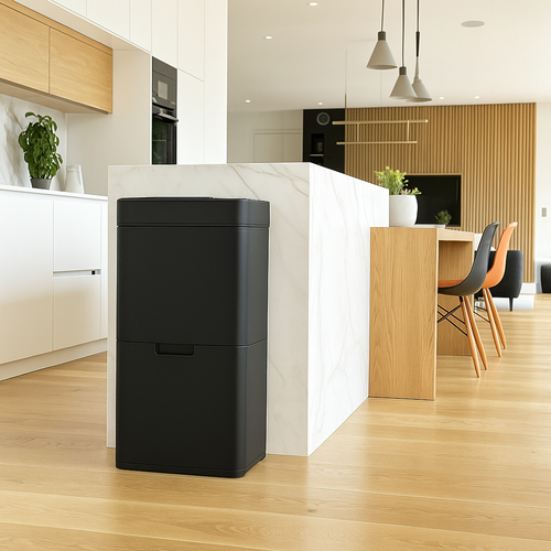 Poubelle Automatique Tri Sélectif Narvik - 75L - Noir