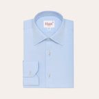 Chemise Cintrée En Popeline Double Retors Bleu Ciel