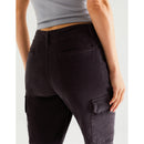 Reiko - Pantalón cargo Battle Velvet para mujer - Carbono