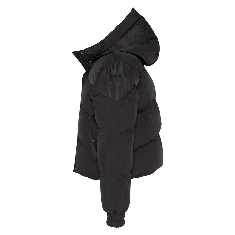 Schott - Doudoune À Capuche Bicolore - Noir, Beige