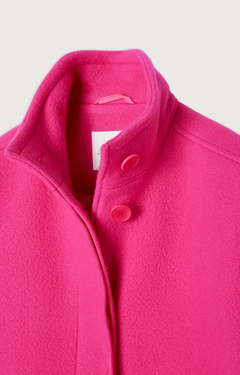 Manteau Court Boule Manches Longues - Fuchsia - Femme