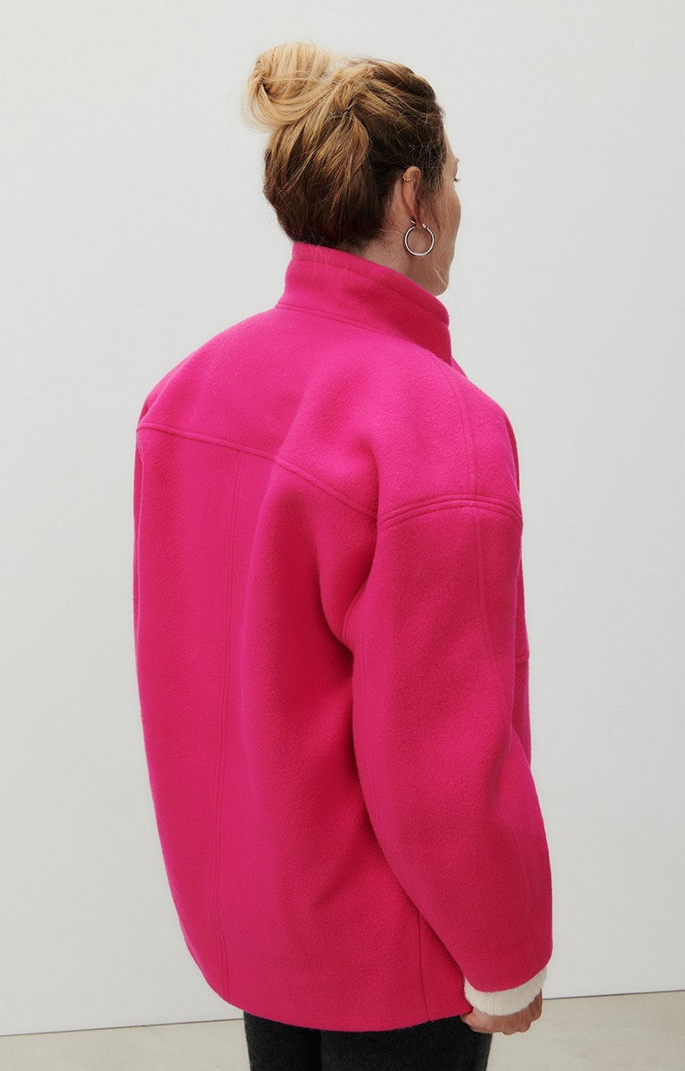 Manteau Court Boule Manches Longues - Fuchsia - Femme